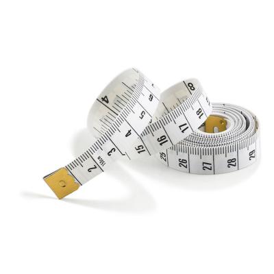 China Soft PVC Fiberglass Dual Scale Measuring Tape For Sewing Tailor Cloth Flexible Ruler, Metric Craft Tape 60 inch/150cm, Cloth White for sale