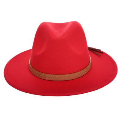 China Character foreign trade vintage top hat wool double sided imitation wool wide brim felt hat hats for women and men for sale