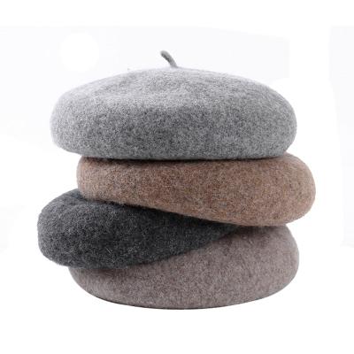 China Autumn And Winter Women Wool Beret Hat Student Eco-Friendly Wholesale Painter Pumpkin Hat Gorras Boina for sale