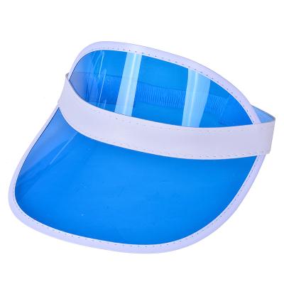 China Corporate Retail Eco-Friendly Hat Character PVC Clear Plastic Outdoor Unisex UV Protection Sun Visor Hat for sale