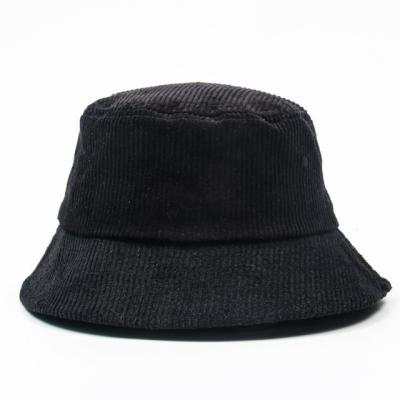 China Custom Fisherman Cap Retro Fashion Autumn Winter Bucket Hat Corduroy Men Women Character Bucket Hat for sale