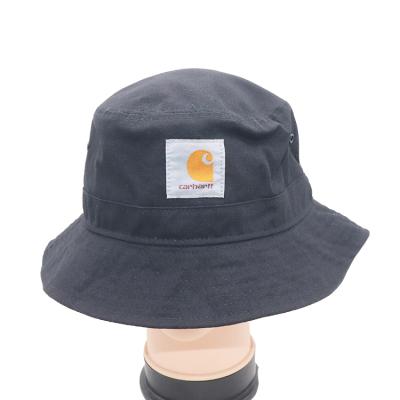 China Custom Cotton Bucket Hat Empty Flat Surface Winter Logo Sunshine Character Cotton Advertise Bucket Hat for sale