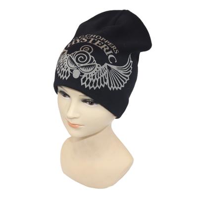 China COMMON Hysterical Printing Winter Beanie Hat Oem Men Vintage Warm Outdoor Beanie for sale