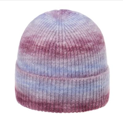 China COMMON Link Dye Beanie Hat Wholesale Men and Women Winter Link Dye Warm Fisherman Hip Hop Knitted Beanie Hat for sale