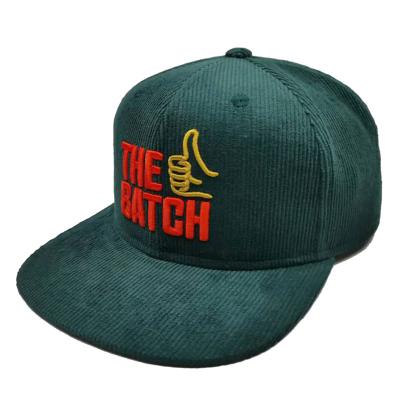 China COMMON Logo 6 Panel Wholesale Embroidery Fabric 3 d Corduroy Hip Hop Hat Adult Adjustable Snapback Hat For Men for sale