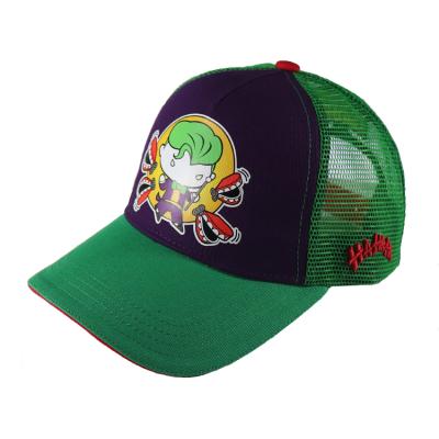 China Cute Character Kinds Hat Fashion Custe Cartoon Figure Printing Logo 5 Panel Hats And Caps For Kids for sale