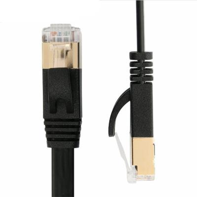 China China Wholesale Sft 0.25M~30M Rj 45 Utp Lan Cable Cat 7 Ethernet Ftp Lan Cable Solid Multicolor Flat Patch Cord Telecommunication for sale