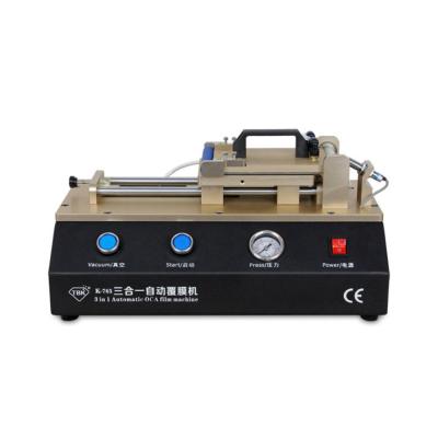 China High efficiency TBK 765 3 in 1 automatic OCA film laminating machine with built-in vacuum pump and air compressor for sale