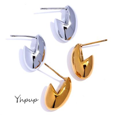 China Yhpup TRENDY Fashion 316 Stainless Steel 18k Gold Silver Waterproof Stud Earrings For Women Charm Stud Earrings Minimalist Chic Jewelry 2022 for sale