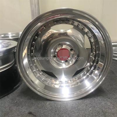 China New Design High Quality Custom ALLOY 15 To 26 Inch 3 Piece Old VSP Split Rim 5x114.3 Classic Forged Lip Alloy Wheel for sale