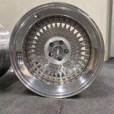 China New Design High Quality Custom ALLOY 15 To 26 Inch 3 Piece Old Classic Forged Lip Alloy Wheel Divisible Rim 5x114.3 5x112 5x120 for sale