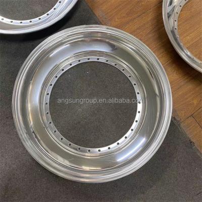 China High Quality Forged Chinese Factory ALLOY Rims 14 to 17 Guts Step Lip Slope Lip Wheel Outer Lip 3 Pieces Slot Rim For BBS for sale