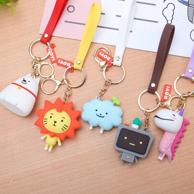 China Cheap custom designer cartoon anime 3d pvc soft rubber key chain durable for sale