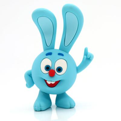 China Cartoon Toy Cheap Price High Quality Micro Injection PVC Rubber Convex Customized Gifts Soft Toy Rabbit 3d PVC Cartoon Figures for sale