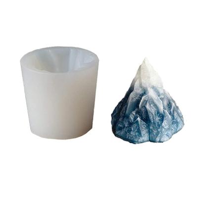 China DIY Candle Making 3D Silicone Icebergs Volcanic Mousse Cake Dessert Fondant Mold, Volcanic Iceberg Candle Mold for Soap Aromatherapy Craft for sale