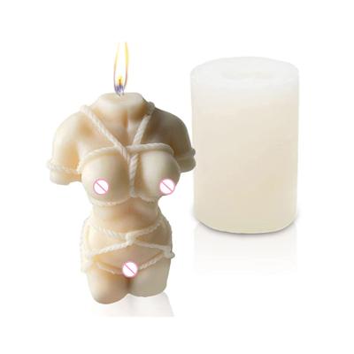 China DIY Candle Making 3D Silicone Female Body Curvy Figure Mold for DIY Craft Ornaments Making Candle, Curved Woman Body Mold for Soap for sale