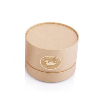 China Handmade High Quality Kraft Paper Tube Packaging Biodegradable Paper Round Jar Box Cylinder Jar Box Lip Balm Cardboard Template For Paper Tub for sale