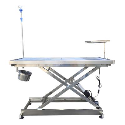 China Stainless Steel Pet Clinic Room Surgical Table Electric Lift and Thermostat Pet Operating Table for sale