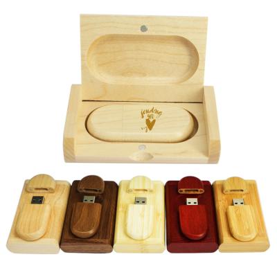 China Wooden Wooden Box USB 2.0/3.0 16GB 32GB 64GB Gift Thumb Drive Memory Stick Pendrive 4GB USB Flash Drive With Free Custom Logo for sale