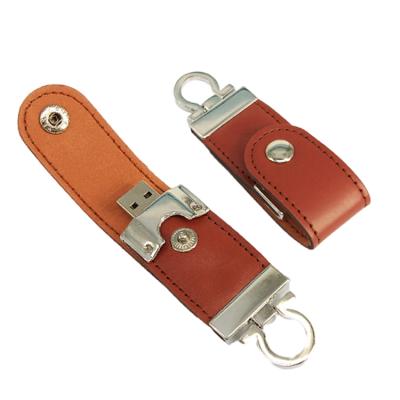 China Custom leather pendrive 2.0 usb flash drive pen drive 1GB 2GB 4GB 8GB 16GB 32GB for sale