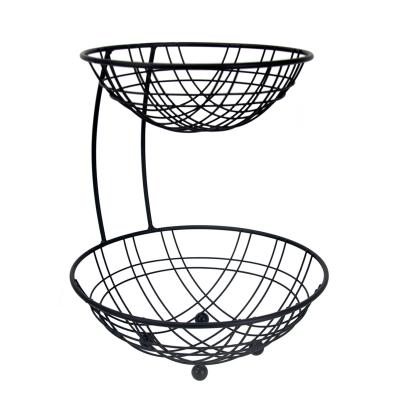 China Metal Vegetable and Fruit Metal Basket Storage Trays Fruit Basket Sustainable storagedecorative rack for sale