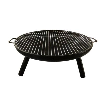 China Easily Assembled Outdoor Camping Fire Pit Garden Fire Bowl With Cooking Grate for sale