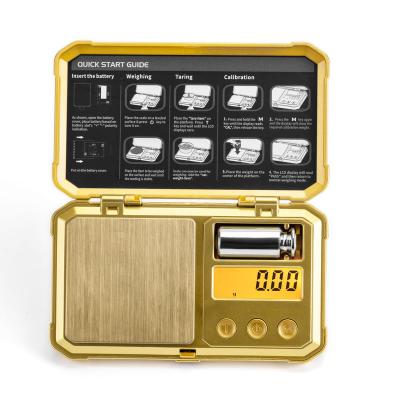 China WITH COVER Mini Scale 500g/300g/200g/100g X 0.01g /0.1g Accuracy Electronic Digital Accurate Jewelry Measures Pocket Scale Balance For Gold for sale