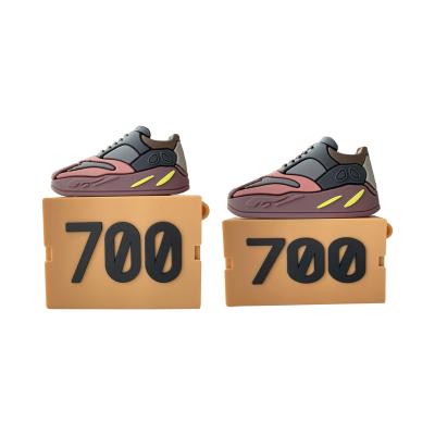 China 700 waves silicon runner shoe box design bulk trunk yeezy case sports sneaker for airpods 1 2 pro for sale