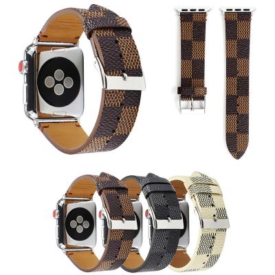 China For Apple Watch 1 2 3 4 5 6 Se Luxury High Quality For Apple Watch Bands Leather Fashion Brand 38mm 42mm For Apple Watch Band for sale