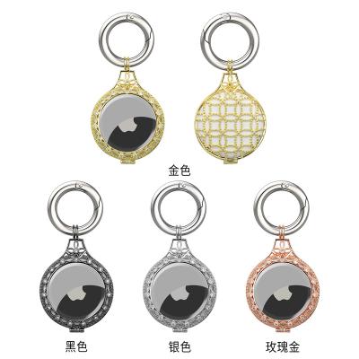 China Bling Bling Diamond Rhinestone With Keychain Anti-fall Copper Metal Case Tracker For Airtag Case Cover Device for sale