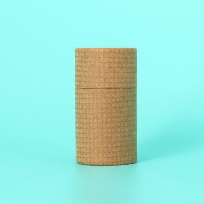 China Bio-degradable custom brown kraft paper tube cosmetics paper packaging eco friendly solid paper canister for sale