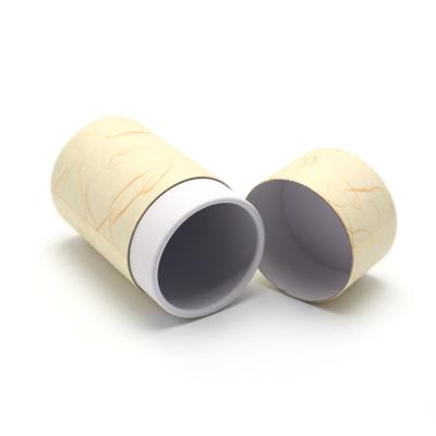 China Bio-degradable eco friendly carton cylinder kraft paper round box cardboard boxes cosmetics paper packaging tubes for sale