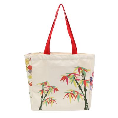 China 100% Eco-friendly custom reusable 100% cotton bag white blank cotton canvas tote bag large capacity shopping bag for sale