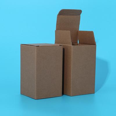 China Recyclable custom size packing box brown small luxury cosmetic recycled kraft box packaging for sale