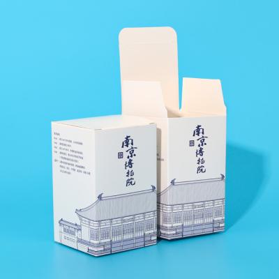 China Recyclable custom logo printed skin lotion cosmetic kraft paper candle gift card box folding packaging for sale