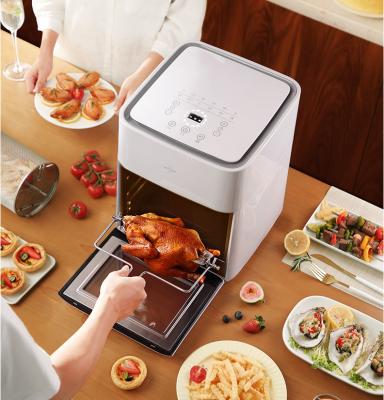 China Hotel 12L High Quality Air Fryer Multifunctional Muti-purpose No Oil Oiless 12 Liter White Square Air Fryers for sale