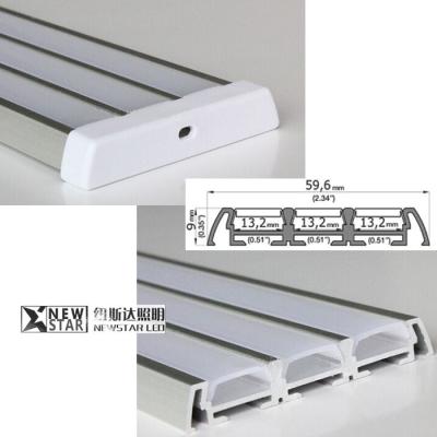 China 3 rows surface mounted aluminum profile PCB led strips U shape Al channel accessory used for 10/12mm width strip light for sale