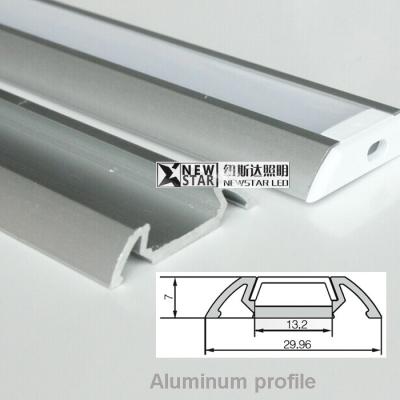 China 10/12mm width PCB strip light U shape Al channel accessory surface mounted aluminum profile used for home lighting for sale