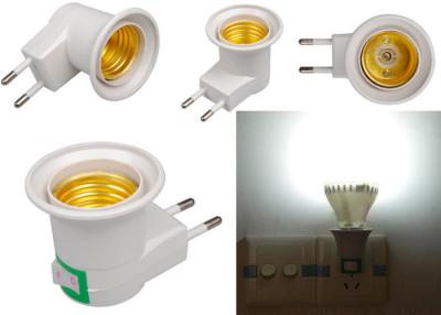 China E27 Base Socket EU Plug Night Light With Power On-off Control Switch wall E27 fixture with Insert wall type for sale