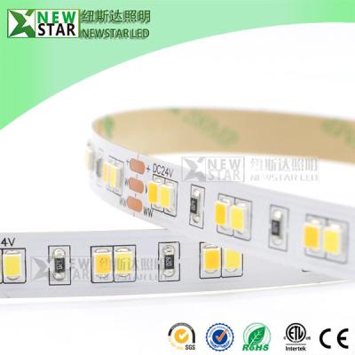 China CCT 2835 WW PW DC12v 24v dual white led SMD2835 flexible strip 3000K to 6000K dimmable 2835SMD CCT adjustable led strips for sale