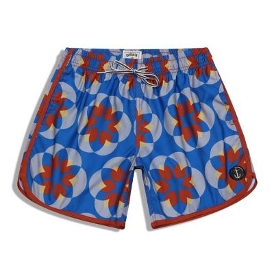 China New Style Printing Swim Trunk Waist Men QUICK DRY Elastic Shorts Pants Shapes Male Polyester Microfiber Skin Fabric for sale