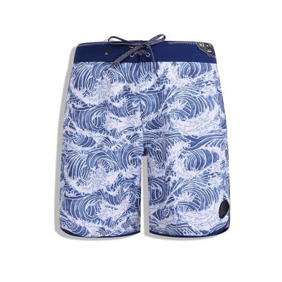 China QUICK DRY Men Digital Drawstring Print Surf Board Shorts 4 Way Stretch Polyester Spandex for sale