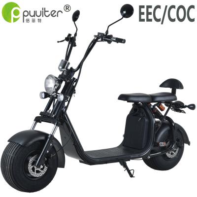 China EEC/COC 1500W 20A mode citycoco mobility scooter mine electric bike with removable battery 18*9.5 inch for sale