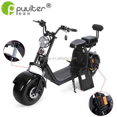 China citycoco battery electric scooter 1500w removable electric scooter motor, adult electric motorcycle 18*9.5 inch (C07P) for sale