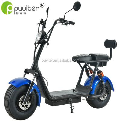 China 2019 2000W fat two wheel citycoco electric scooter with removable battery COC 18*9.5 inch for sale