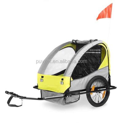 China Foldable Motion Baby Bike Trailer Quick Release Twin Stroller For Kids for sale