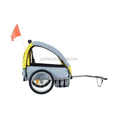 China Motion Factory Baby Bike Trailer Double Folding Child Carrier Trailers With Suspension for sale