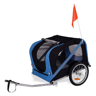 China Viable Cheap 2 Seat Pet Bike Trailer With Seat Cover Waterproof Foldable Dog Strollers for sale