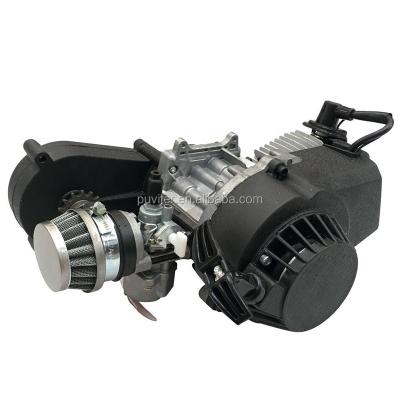 China 2 Stroke Engine Air Cooled Engine With Gear Box For 47cc 49cc 50cc Mini Pocket Bike Gas G-scooter ATV Quad Bike Dirt Pit Bikes for sale