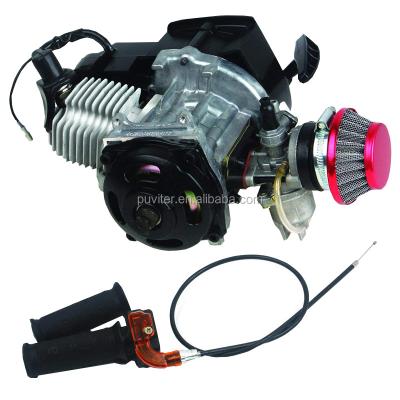 China 47CC 2 Stroke Cable Motor + Air Filter Motor Throttle + Handle Bar+ Air Cooled Mini Bike Scooter Cross Dirt Bike Quad for sale